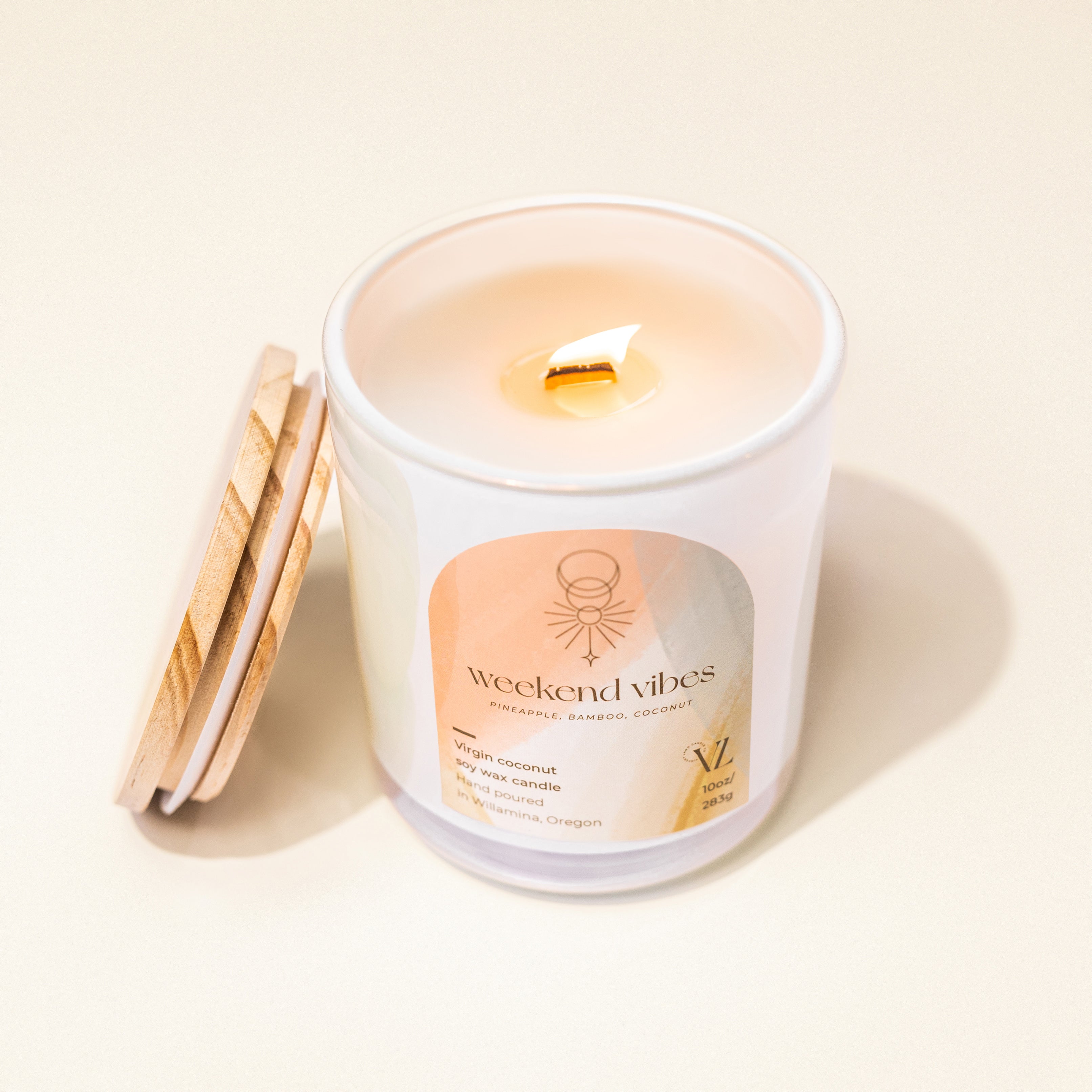 Weekend vibes coconut soy  wax candle | Pineapple, bamboo, coconut - Vincent Land Candle Co.